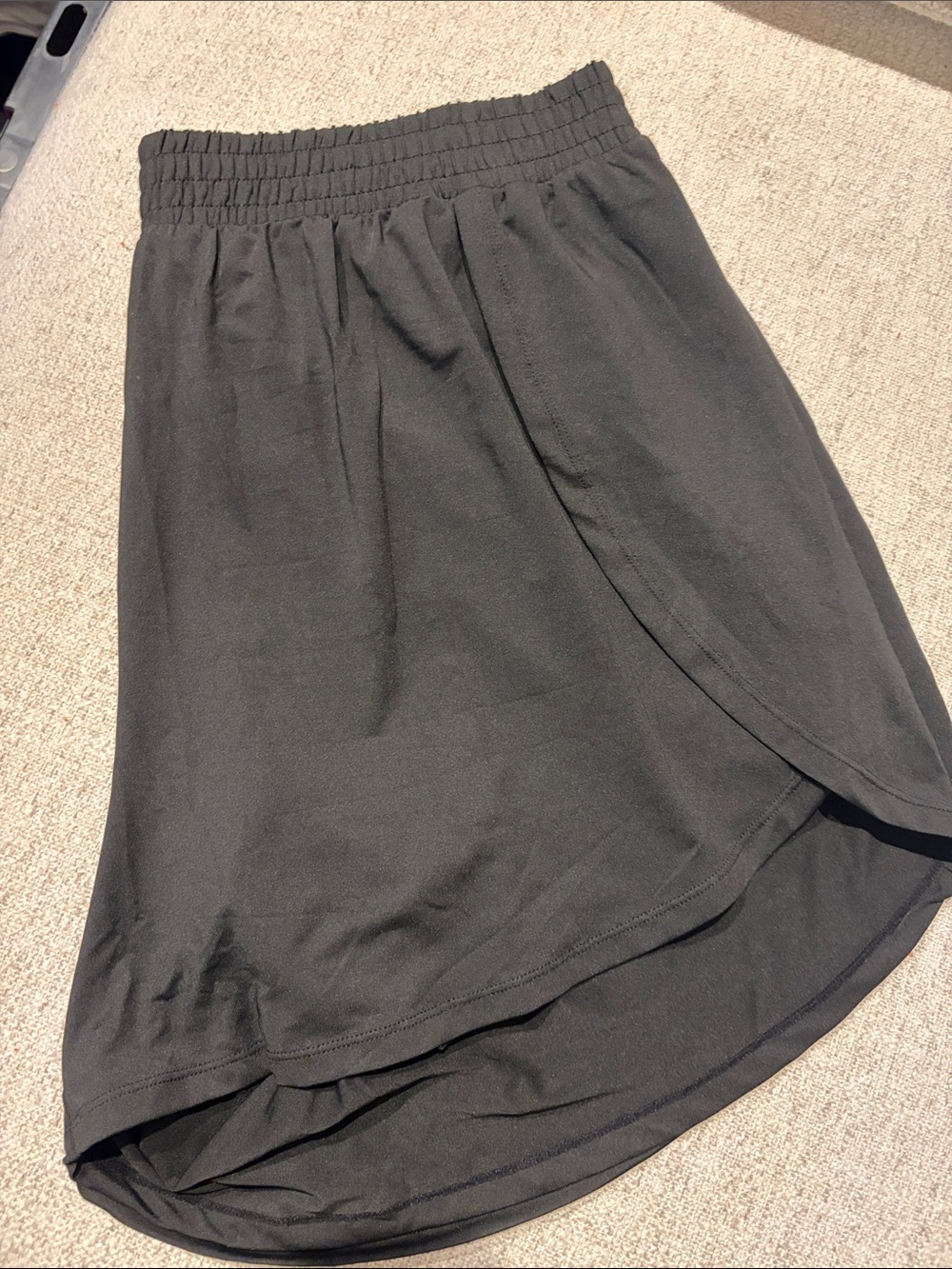 SHEIN Black High-Low Wrap Skirt